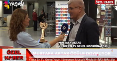 Yıldız En TV Genel Yayın Yönetmeni Mustafa Aktaş Ödül Aldı